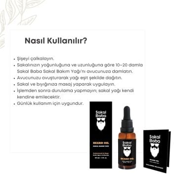 Sakal Bakım Yağı Sedir Ağacı ve Adaçayı