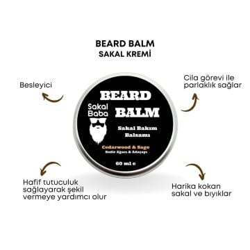 Sakal Baba Beard Balm Sakal Kremi Sedir Ağacı ve Adaçayı