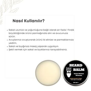 Sakal Baba Beard Balm Sakal Kremi Sedir Ağacı ve Adaçayı