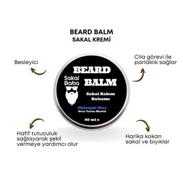 Sakal Baba Beard Balm Sakal Kremi Gece Yarısı Mavisi
