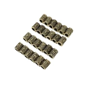 Sakal Boncuğu Viking Alfabesi ( Runik ) Sakal Boncuğu Bronz