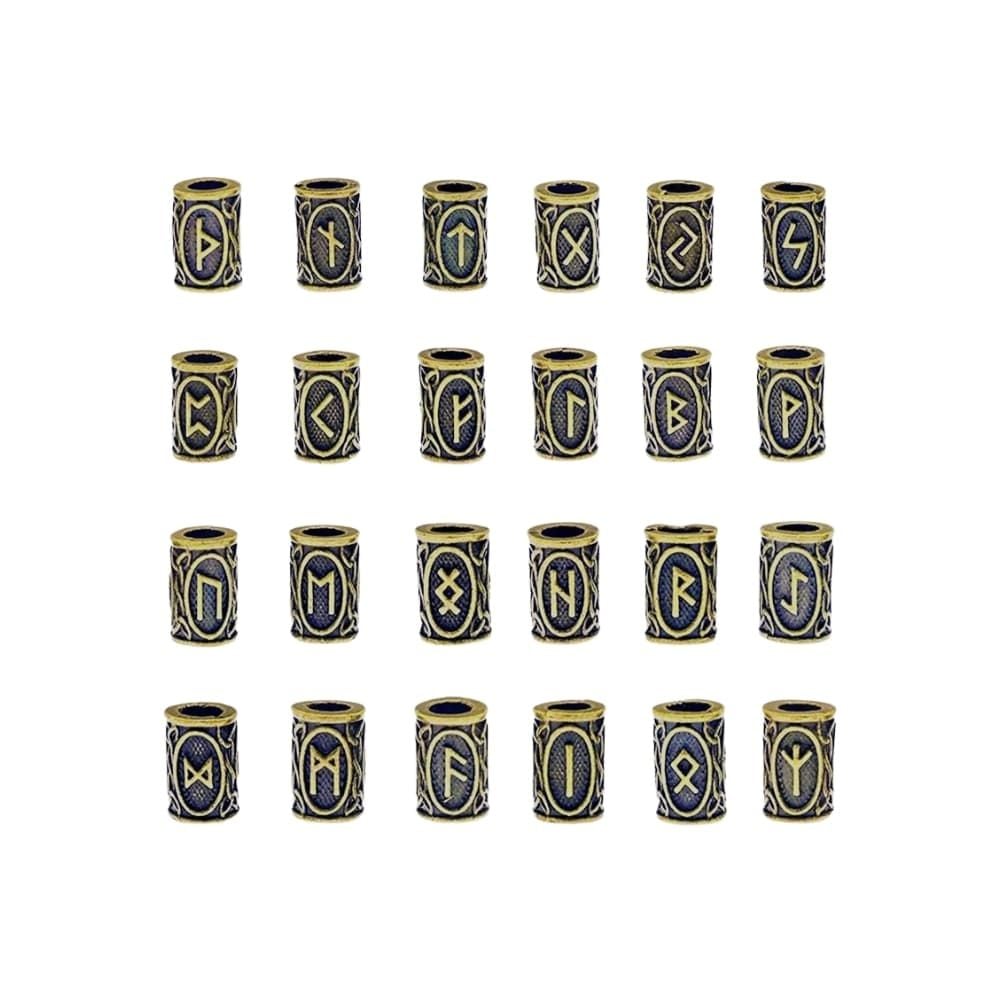 Sakal Boncuğu Viking Alfabesi ( Runik ) Sakal Boncuğu Bronz