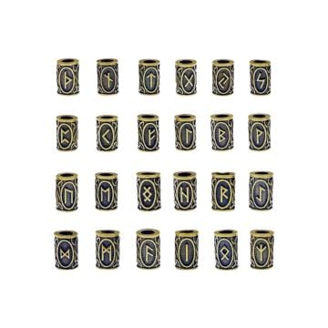 Sakal Boncuğu Viking Alfabesi ( Runik ) Sakal Boncuğu Bronz