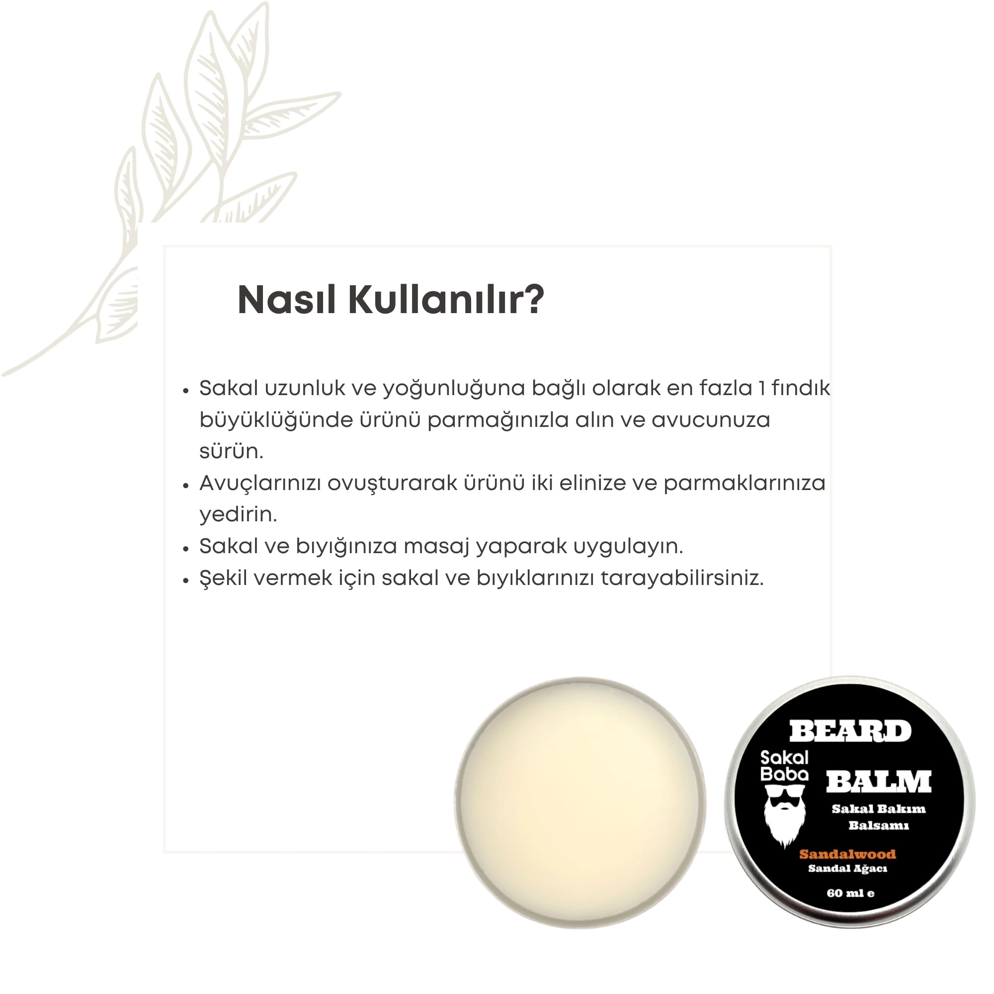 Sakal Baba Beard Balm Sakal Kremi Sandal Ağacı