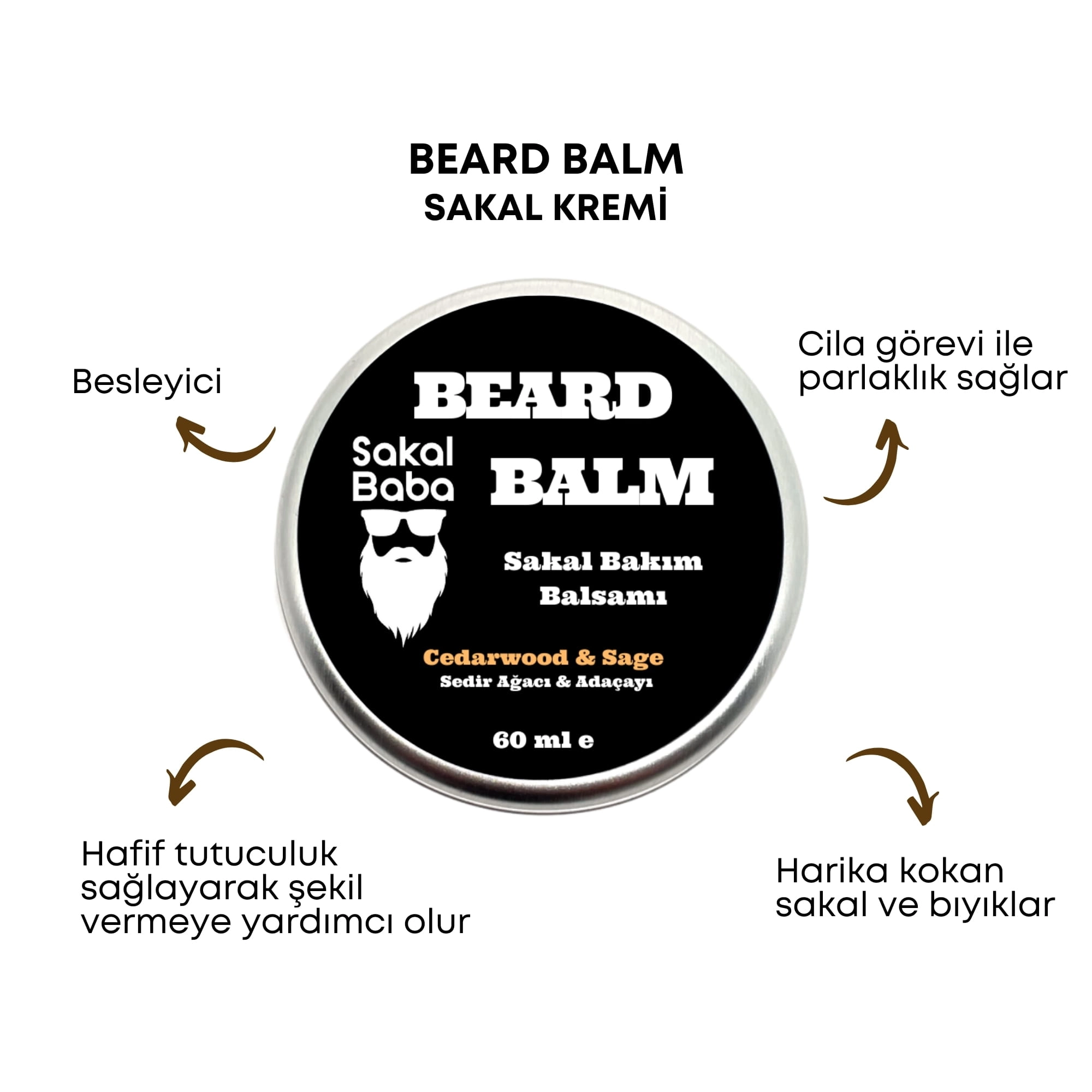 Sakal Baba Beard Balm Sakal Kremi Sedir Ağacı ve Adaçayı