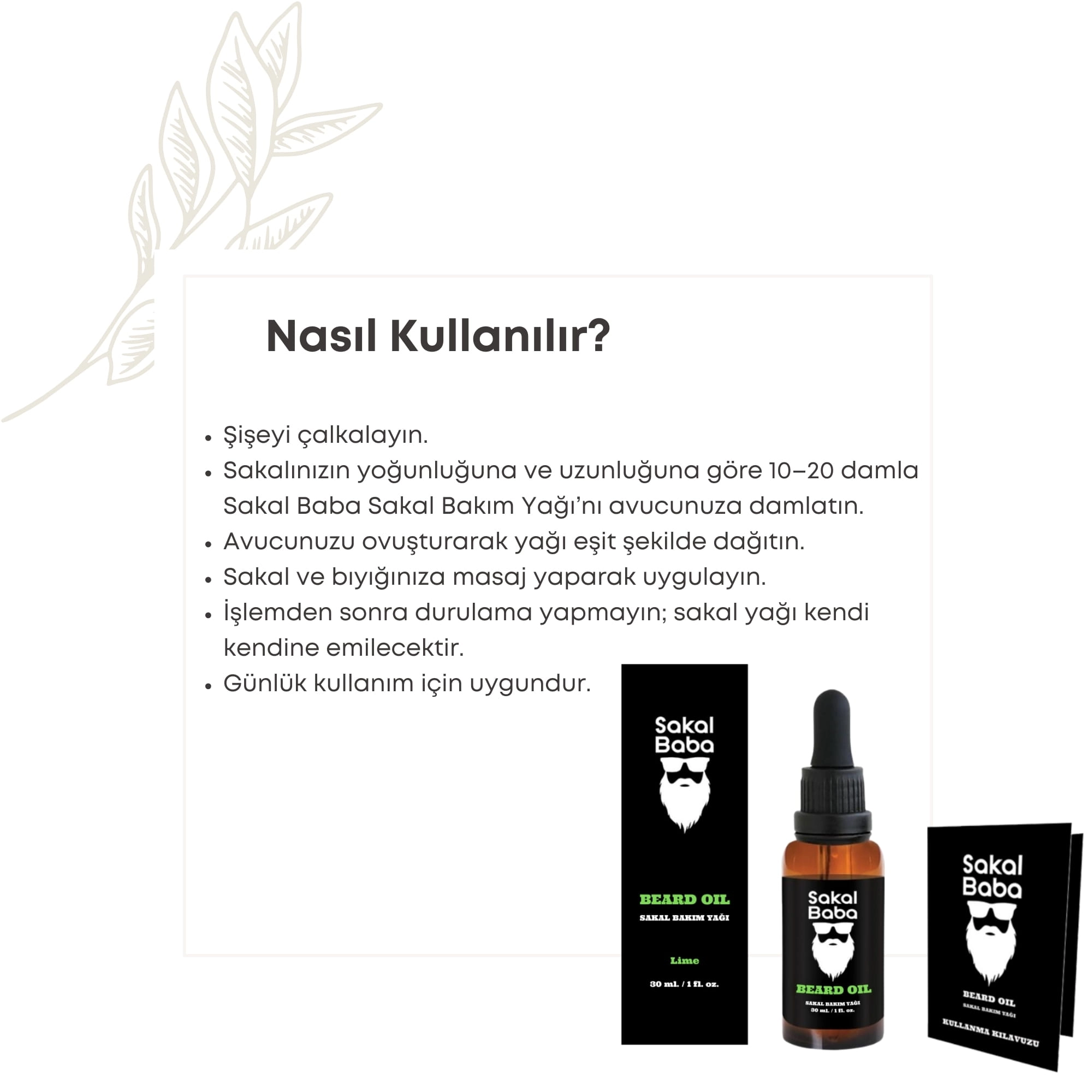 Sakal Bakım Yağı Lime