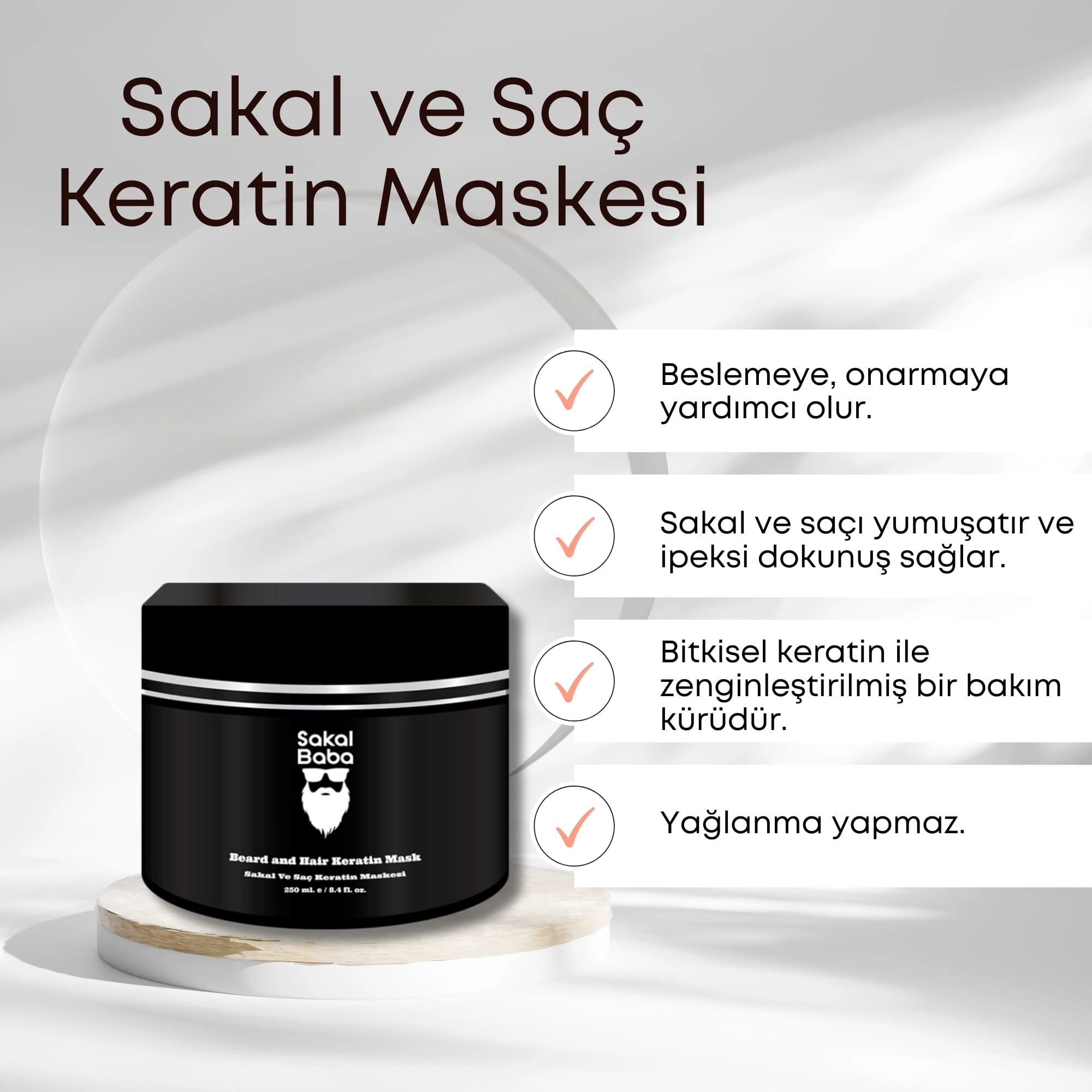 Sakal Baba Sakal ve Saç Keratin Maskesi