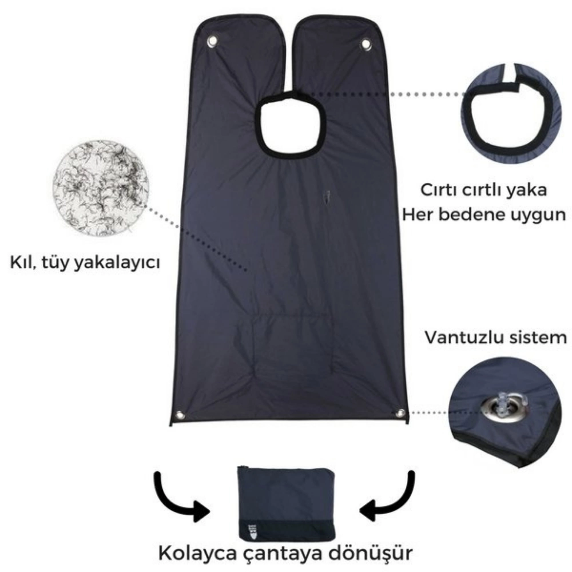 Tıraş Önlüğü Antrasit