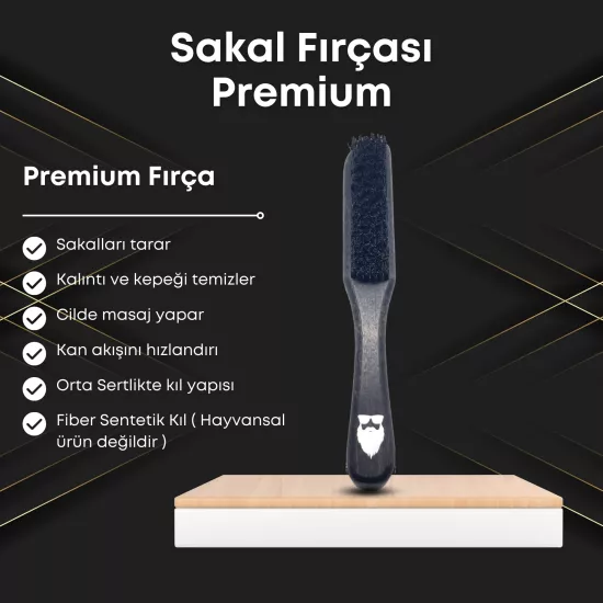 Premium Sakal Fırçası | Günlük Tarama ve Masaj