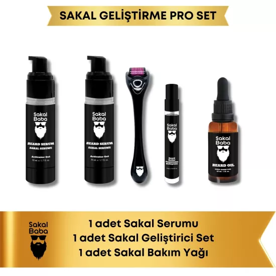 Sakal Geliştirme Pro Set | Sakal Çıkarmaya Yardımcı Set